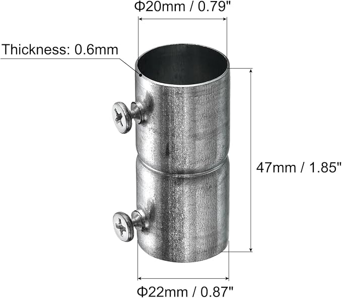 uxcell EMT Coupling, 20mm EMT Set Screw Coupling Conduit Fittings 47mm Length - Image 2