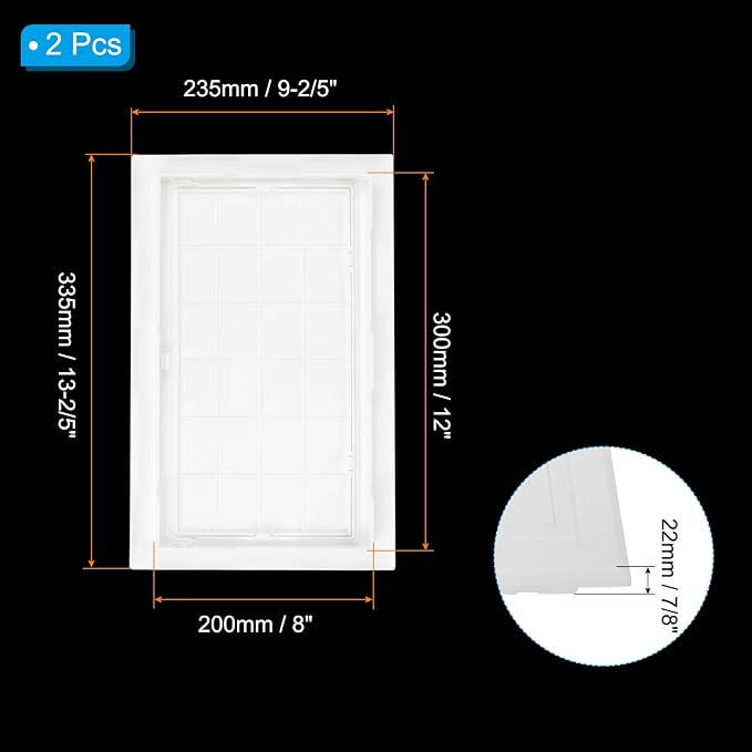 PATIKIL 12x8 inch Removable Hinged Access Panel - Image 2