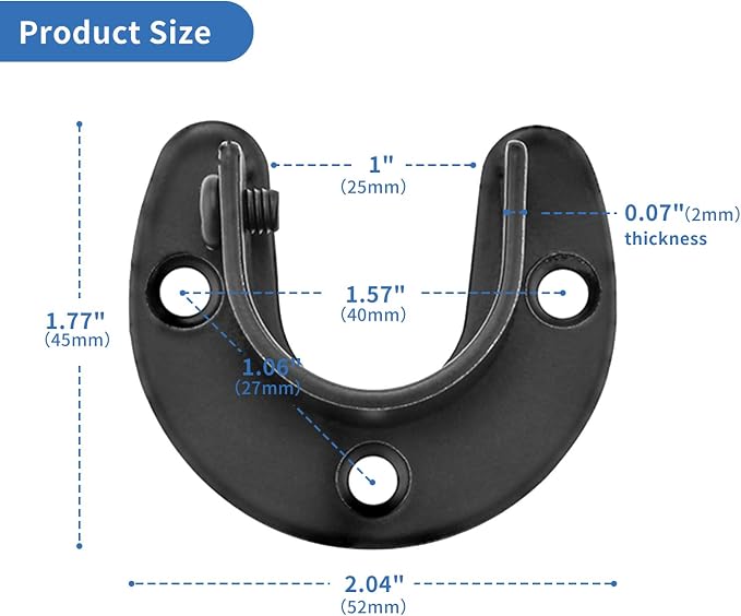 Rise Age Stainless Steel Closet Rod Brackets, 1 Inch Diameter Support 2 Pcs - Image 2