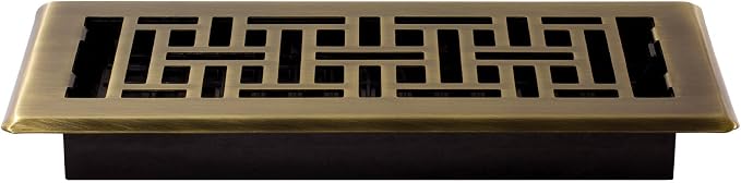 Decor Grates AJH410-A Oriental Floor Register, 4x10 Inches, Antique Brass Finish - Image 4