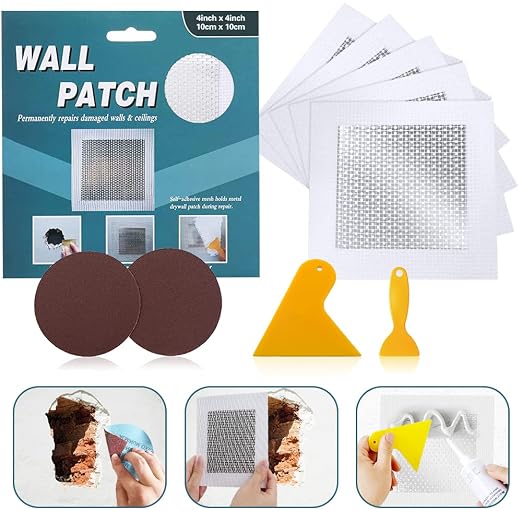 4'' by 4'' Drywall Patch Kit, Large Hole Patch by Tahikem