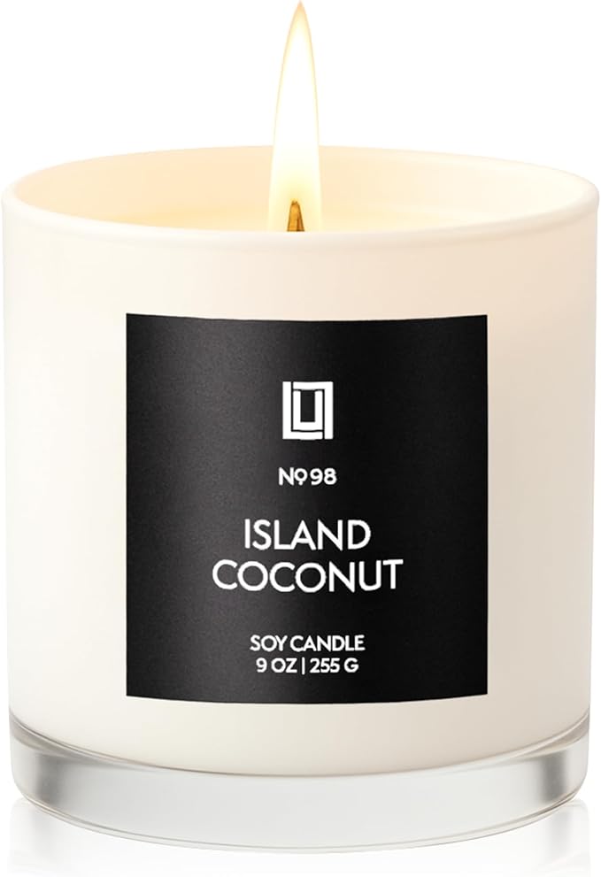 Lulu Candles | Island Coconut | Luxury Scented Soy Jar Candle | Hand Poured in - Image 2