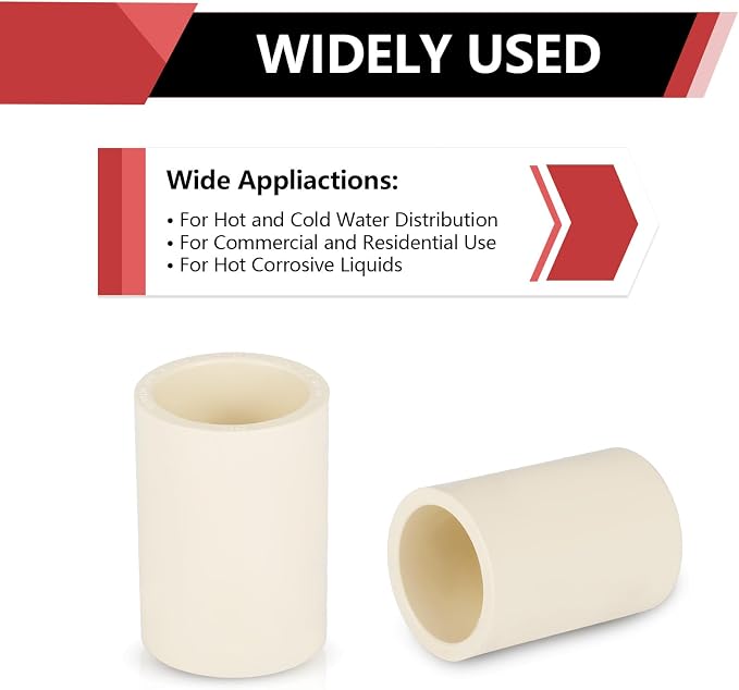 20PCS EFIELD CPVC Coupling Adapter Fittings, 3/4" Slip x 3/4" Slip | Socket - Image 6