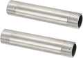 PATIKIL 304 Stainless Steel Pipe Fitting, 2 Pack 1/2" BSP Male x 1/2" BSP Male by PATIKIL