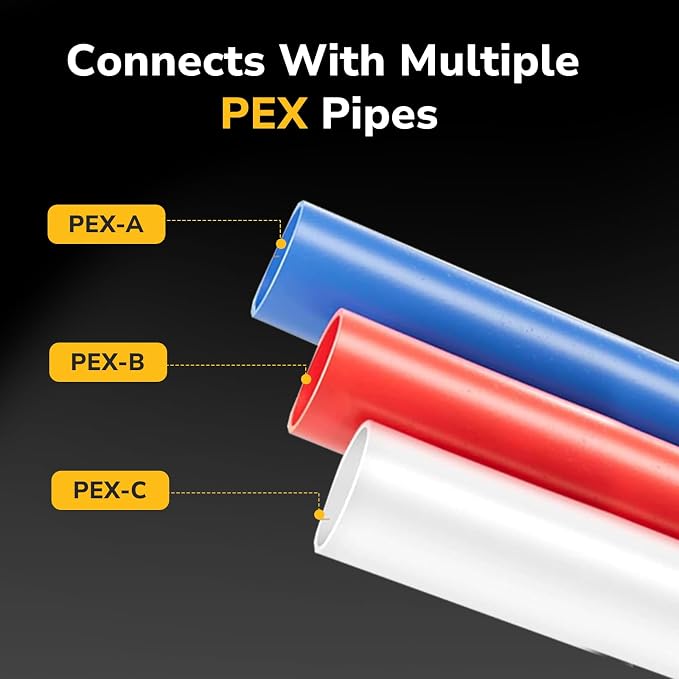 1/2" PEX Tee, PEX Fittings, Heavy-Duty Brass Crimp Fittings - Image 6