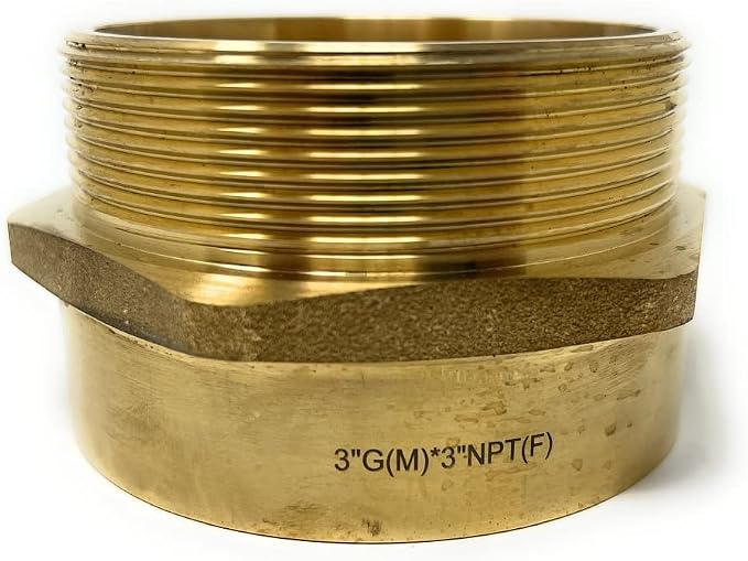 Cascada Lead-Free Brass Adapter, G Thread British BSPP Male to NPT Female |) - Image 2