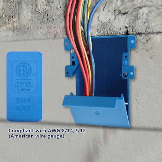 1-Gang Blue Shallow Work Box, 18 cu in, 12 Pack | Features Old Work Outlet Box; - Image 5