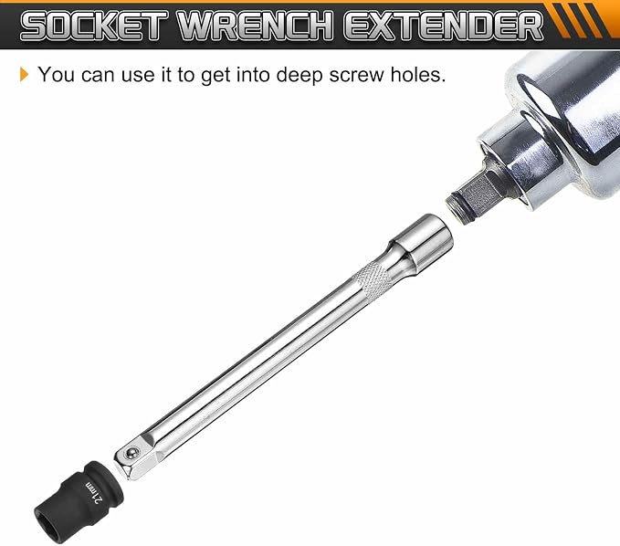 HARFINGTON 1pcs Socket Extension Bar 3/8" Drive 6" Long Extension Bars Impact - Image 5