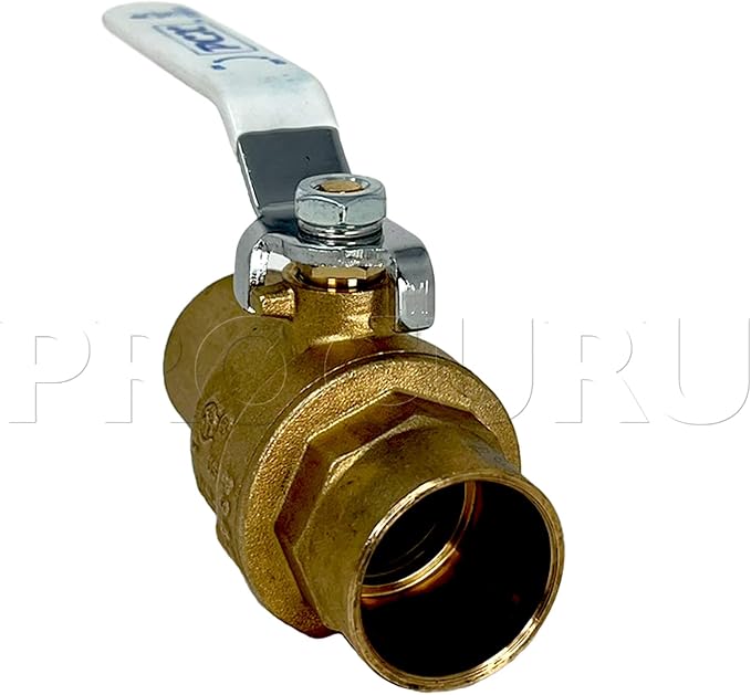 PROCURU 1-Inch Sweat Heavy Duty Brass Ball Valve, Full Port, 600 WOG, LF - Image 5