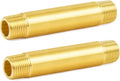 ChillWaves Brass Pipe Fitting, Long Nipple Pipe 3/8" NPT Male x 3/8" NPT Male by VisittheCHILLWAVES