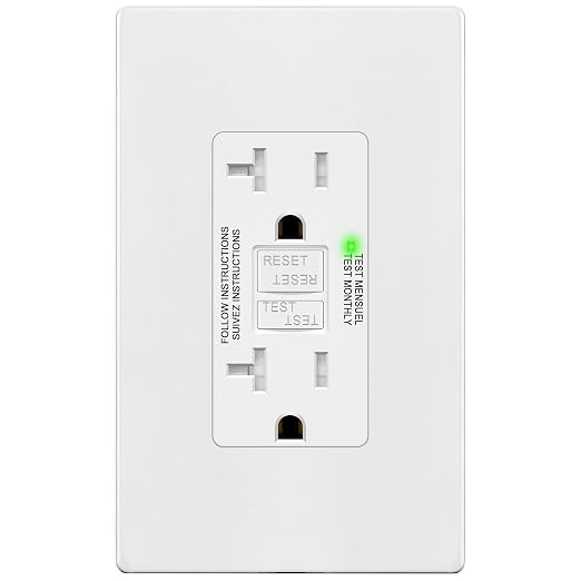 TG GFCI Outlet 20 Amp, Electrical Tamper-Resistant Receptacle, Self-Test | by TG