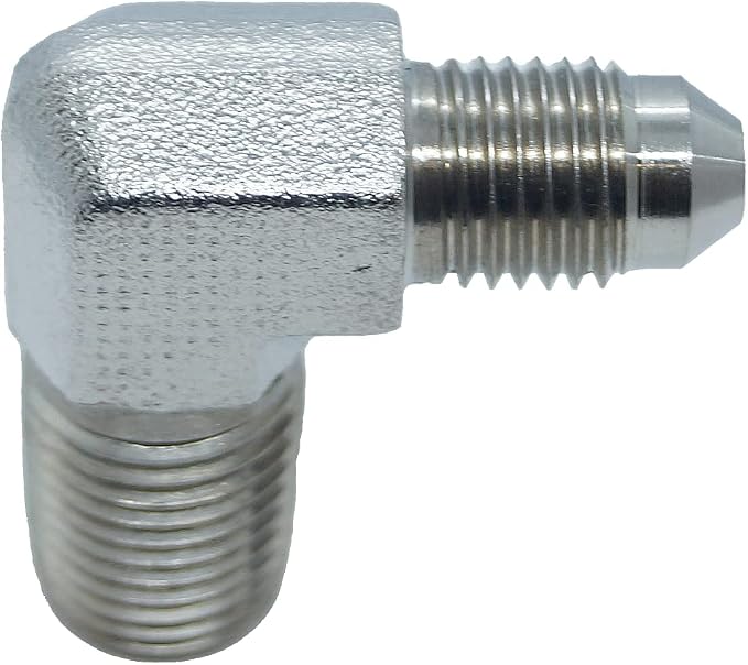 RFS Stainless Steel JIC Flared Tube Fitting, 90 Degree Elbow, 1/4" JIC Male x - Image 5