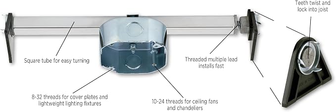 Westinghouse 0110000 Saf-T-Brace Ceiling Fan Mounting Brace, Fits ceiling fan - Image 8