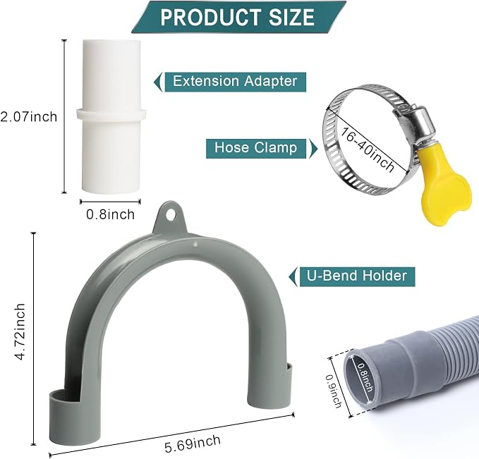 13FT Washing Machine Drain Hose, Universal Dishwasher Hose - Image 3