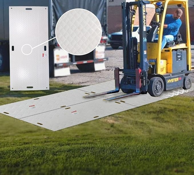 5 Pk 4' x 8' White Ground Protection Mats - Image 7