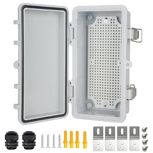 Electrical Junction Box, IP67 Waterproof Outdoor Box ABS Plastic Enclosure by Qukipet