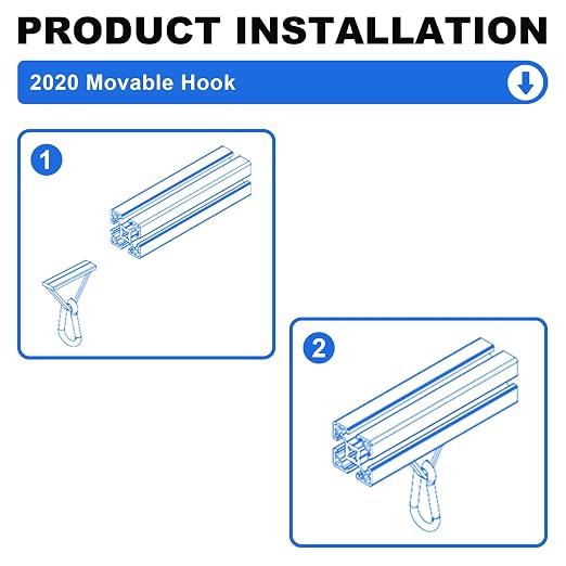 12 Pack 2020 Extrusion Sliding Hook Silver | - Image 3