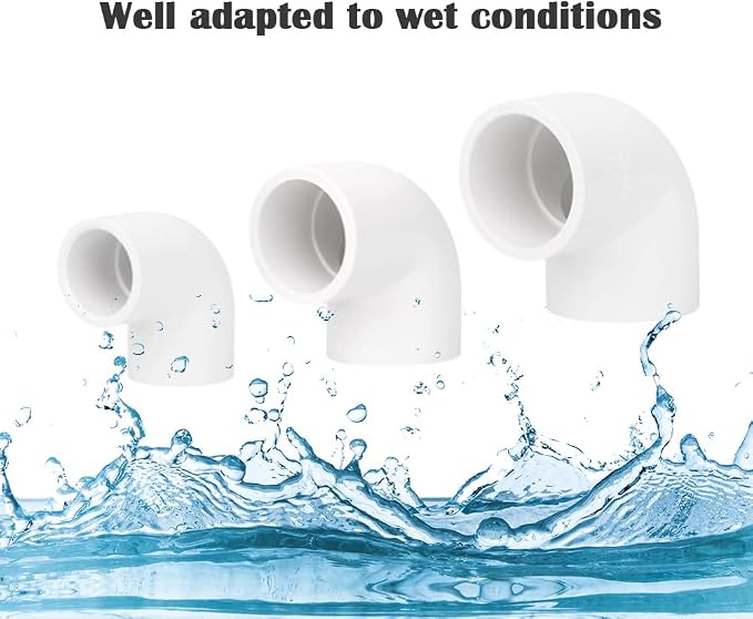 10PCS 1/2 Inch White PVC 90 Degree Elbow Adapter Pipe Fittings 2 Way Right - Image 4