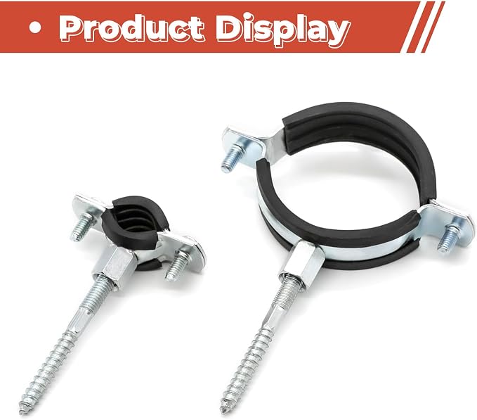 2 Pcs 3-3.1 Inch Split Ring Pipe Hanger, 75-80mm Heavy Duty Adjustable Pipe - Image 5