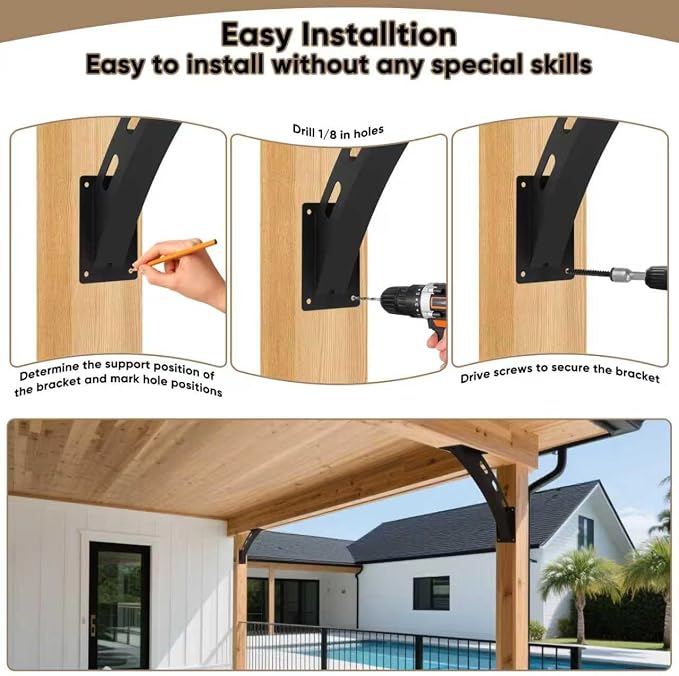 2 Pcs 45 Degree Angle Support Brackets - Image 7