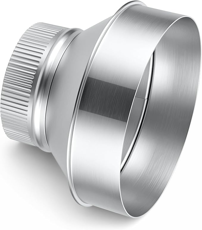 1 Pcs 8 Inch to 5 Inch Duct Reducer Increaser | Galvanized Steel Air Duct by Otoolling