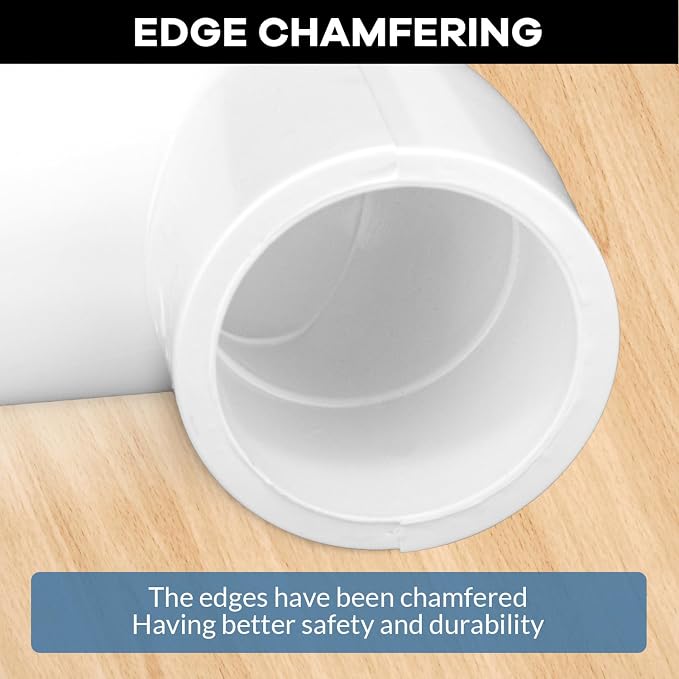 12 Pack 1 inch 90 Degree PVC Elbow Pipe Fittings, 2 Way Right Angle Furniture - Image 5