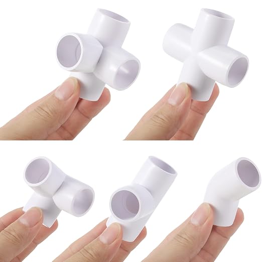 Xuniea 42 Pieces 3/4 Inch PVC Pipe Fittings Elbow Set Tent Connection Tee Heavy by Xuniea