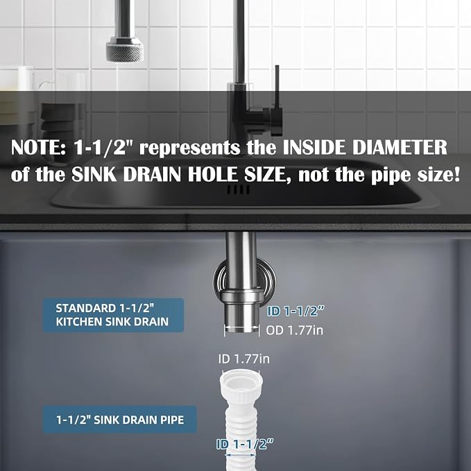 Sink Drain Pipe, Flexible Sink P-Trap Pipe - Image 6
