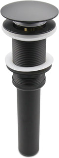 Bathroom Sink Pop Up Drain Without Overflow, Large Cap, Matte Black by ALLWIN-HOUSEWARE