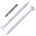 WenSilon 1/4" x2-3/4 White Concrete Screw Anchor White Flat Head by Wensilon