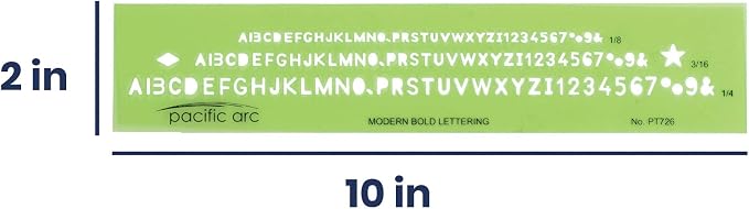 Pacific Arc Modern Bold Lettering Template Guide, - Image 2