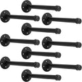 Industrial Black Iron Pipe Shelf Brackets Wall Mount DIY Shelving Brackets Pipe by YCCO