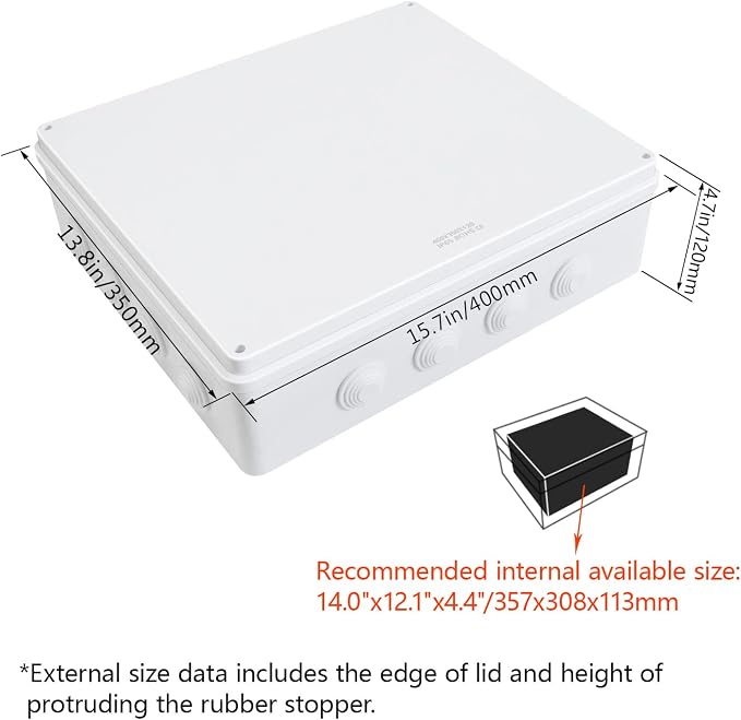 ABS Plastic Dustproof Waterproof IP65 Junction Box Universal Electrical Project - Image 2