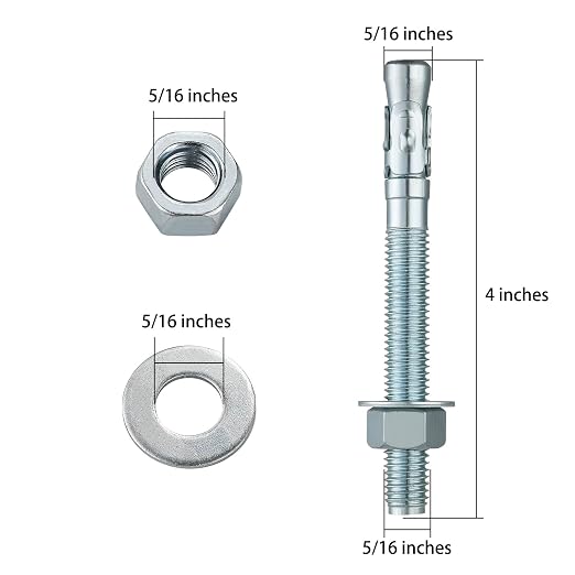 Wensilon 5/16x4" 50Pcs Inch Standard Fasteners - Image 2