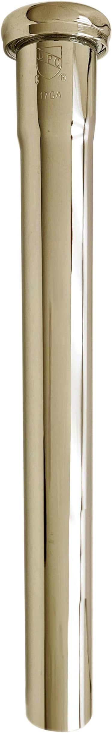 Westbrass A423-01 1-1/2" x 12" Slip Joint Extension Tube, Polished Brass - Image 2