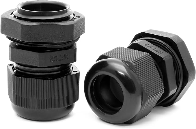 Bonsicoky 1/2" NPT Nylon Cable Glands, Adjustable Cord Grip, Strain Relief - Image 5