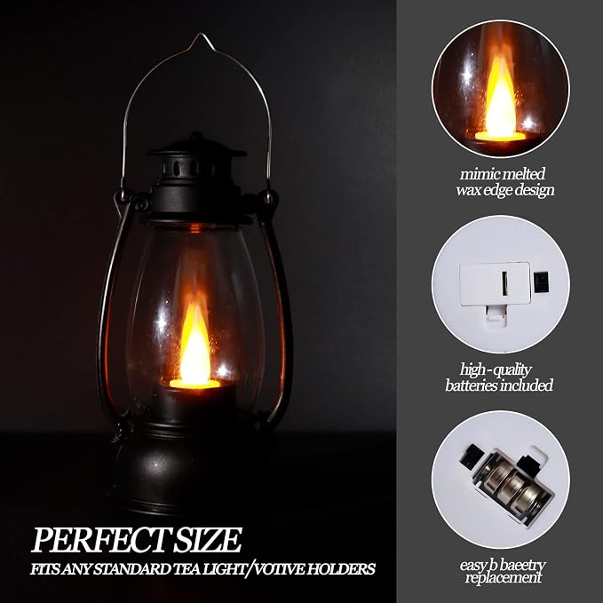 Mini Lanterns for Vintage Western Christmas Decor, Lightweight Portable Small - Image 3