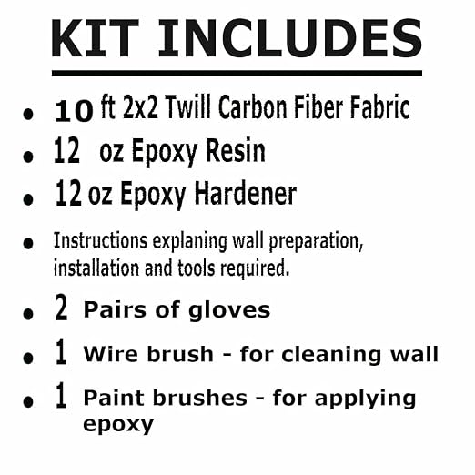 10 ft. Carbon Fiber Basement Wall & Foundation Crack Repair kit High Strength - Image 2