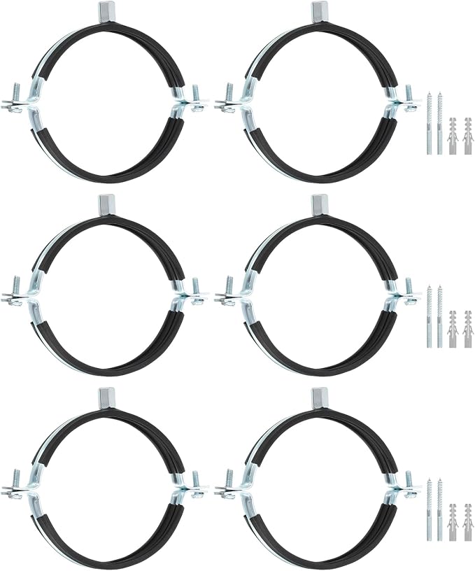 uxcell 6 Pcs Adjustable Pipe Bracket Clamp by uxcell