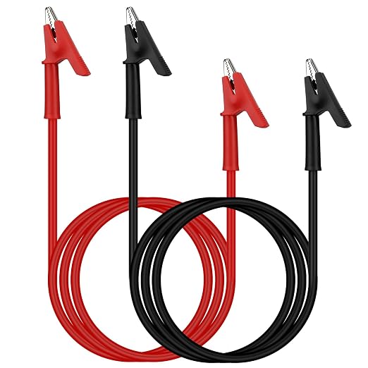 SWANLAKE 2-Piece Dual-Ended Alligator Clip Test Leads, 1000V 15A 3.5ft/1M by SWANLAKETOOLS