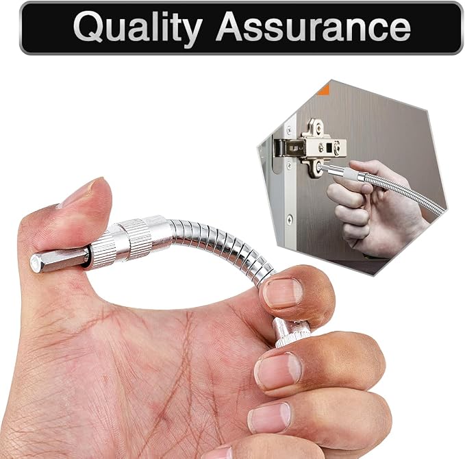 1 Pcs Mixed Drive Flexible Socket Extension Bar Adapter -200mm, 6.35mm Alloy - Image 7