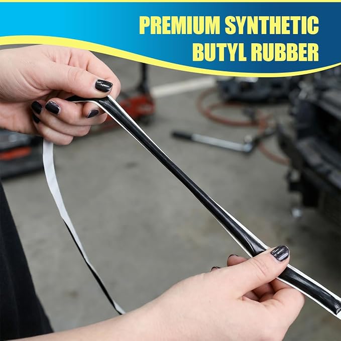 8MM×13Ft Butyl Rubber Sealant Tape, Self-Adhesive Waterproof Sound Deadening - Image 4