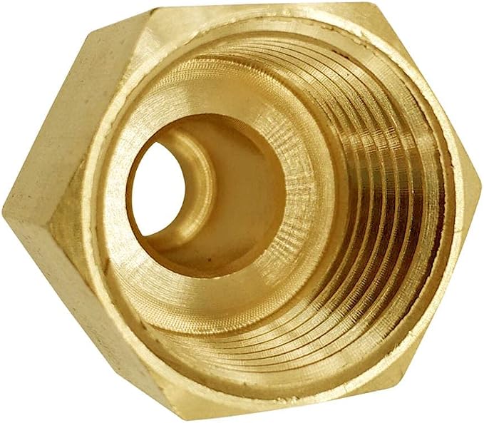 2 pcs Brass Flare Tube Fitting Coupling Gas Adapter 3/8" Male Flare x 1/2" NPT - Image 4
