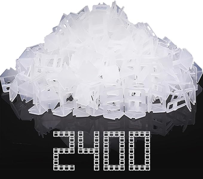 DGSL Tile Spacers 2400 Pcs Tile Clips, Tile Leveling System Clips 1/16 Inch | by DGSL