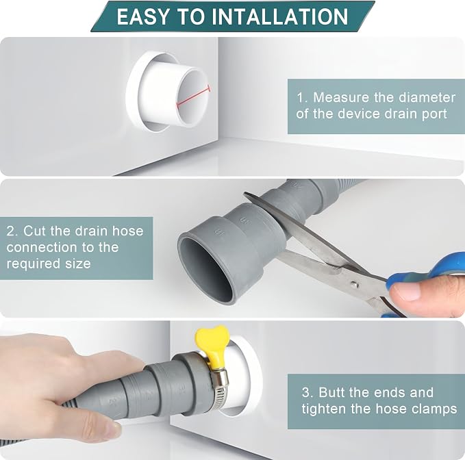 4.9FT Washing Machine Drain Hose Extension Kit - Image 5