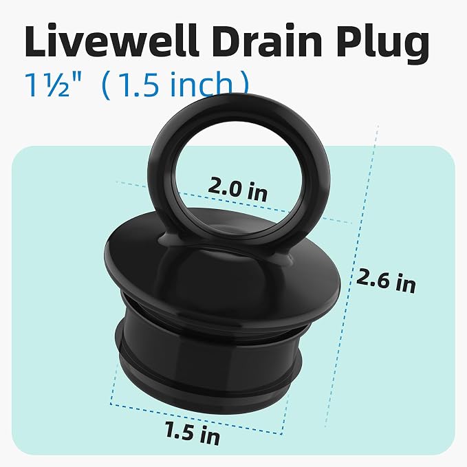 PVC Push-in Boat Drain Plug, Livewell Plug - Image 2