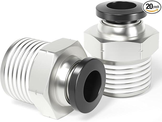 TAILONZ PNEUMATIC Male Straight 1/4 Inch Tube OD x 3/8 Inch NPT Thread Push to by TAILONZPNEUMATIC