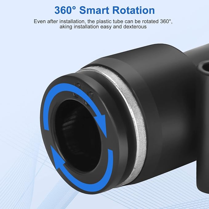 CNAODUN 12 Pcs Push to Connect Fittings 3/8 Inch Tube OD x 1/4 Inch NPT Thread - Image 6