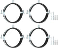 uxcell 4 Pcs Adjustable Pipe Bracket Clamp, 4-1/2" Wall Ceiling Mount Split by uxcell