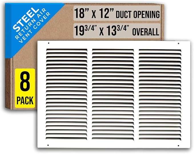 Fits 18x12 Duct Opening | Steel Return Air Grille by Handua | Vent Cover Grill by Handua